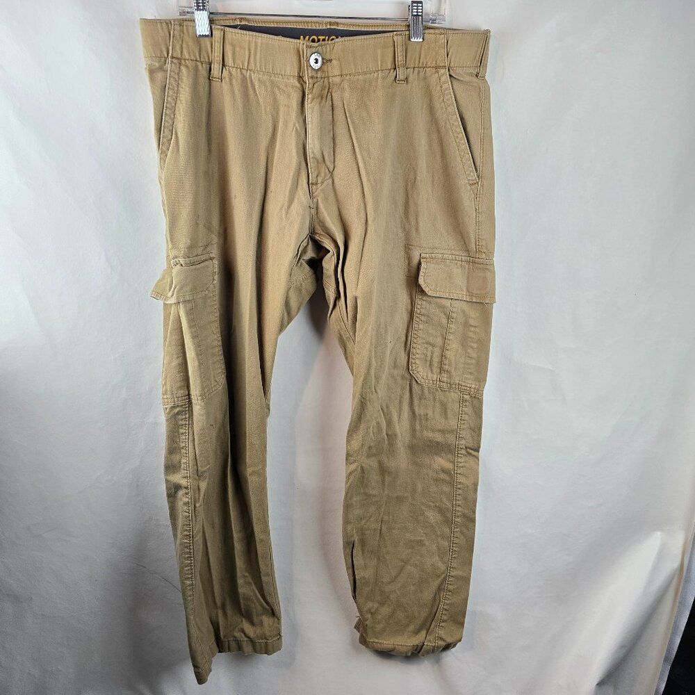 Lee Motion Stretch Cargo Pants Mens 36x30 Beige Tan Regular Fit Straight Utility